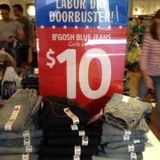 Some of the jeans on sale.